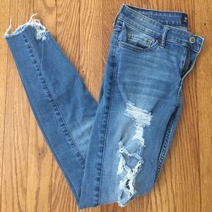 Hollister distressed jeans.